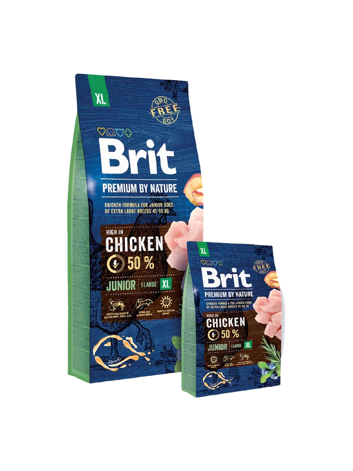 Brit Premium by Nature Junior XL Chicken, Koiran kuivaruoka, 15 kg