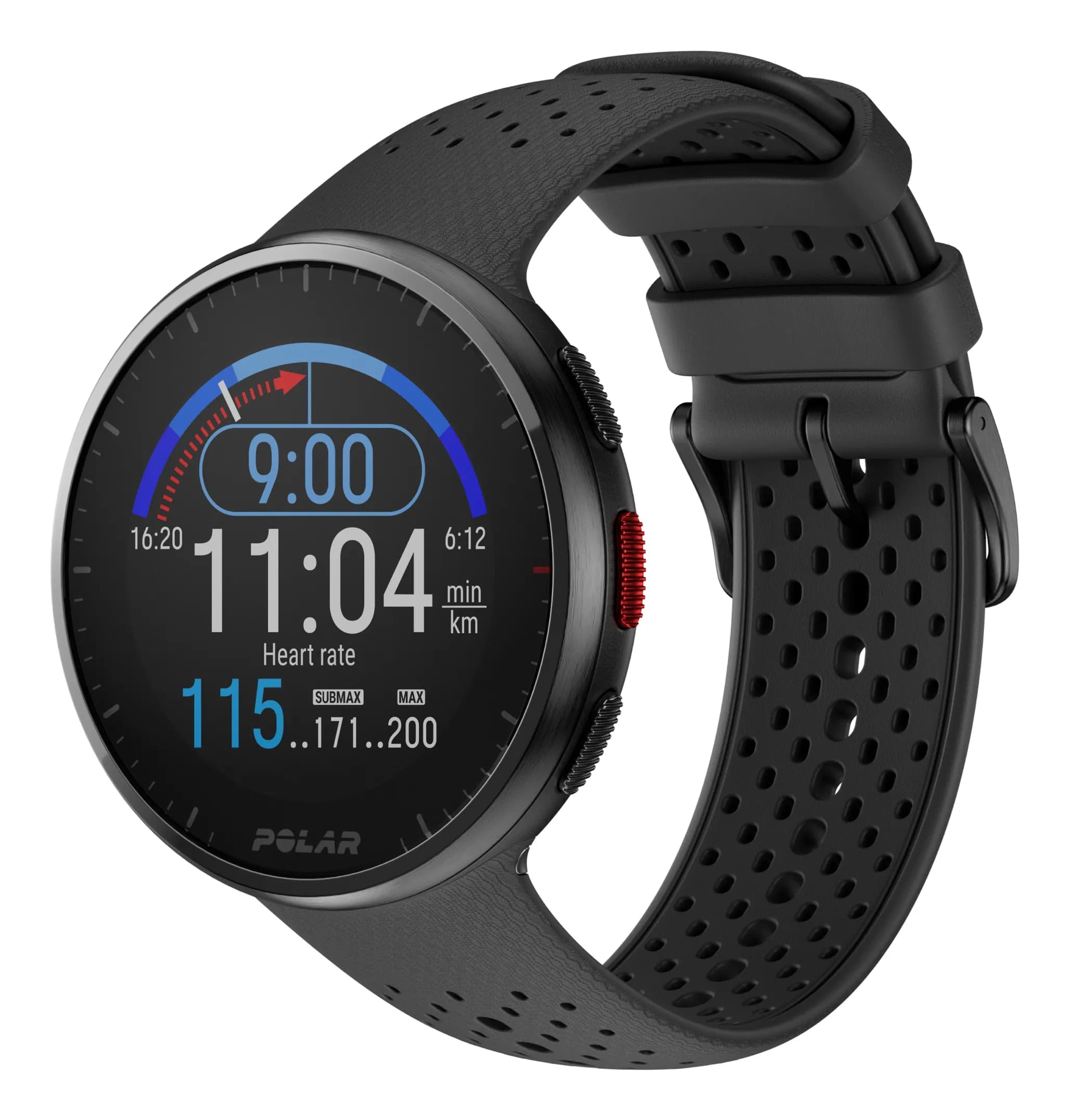 Polar Pacer Pro 45mm -urheilukello, carbon gray