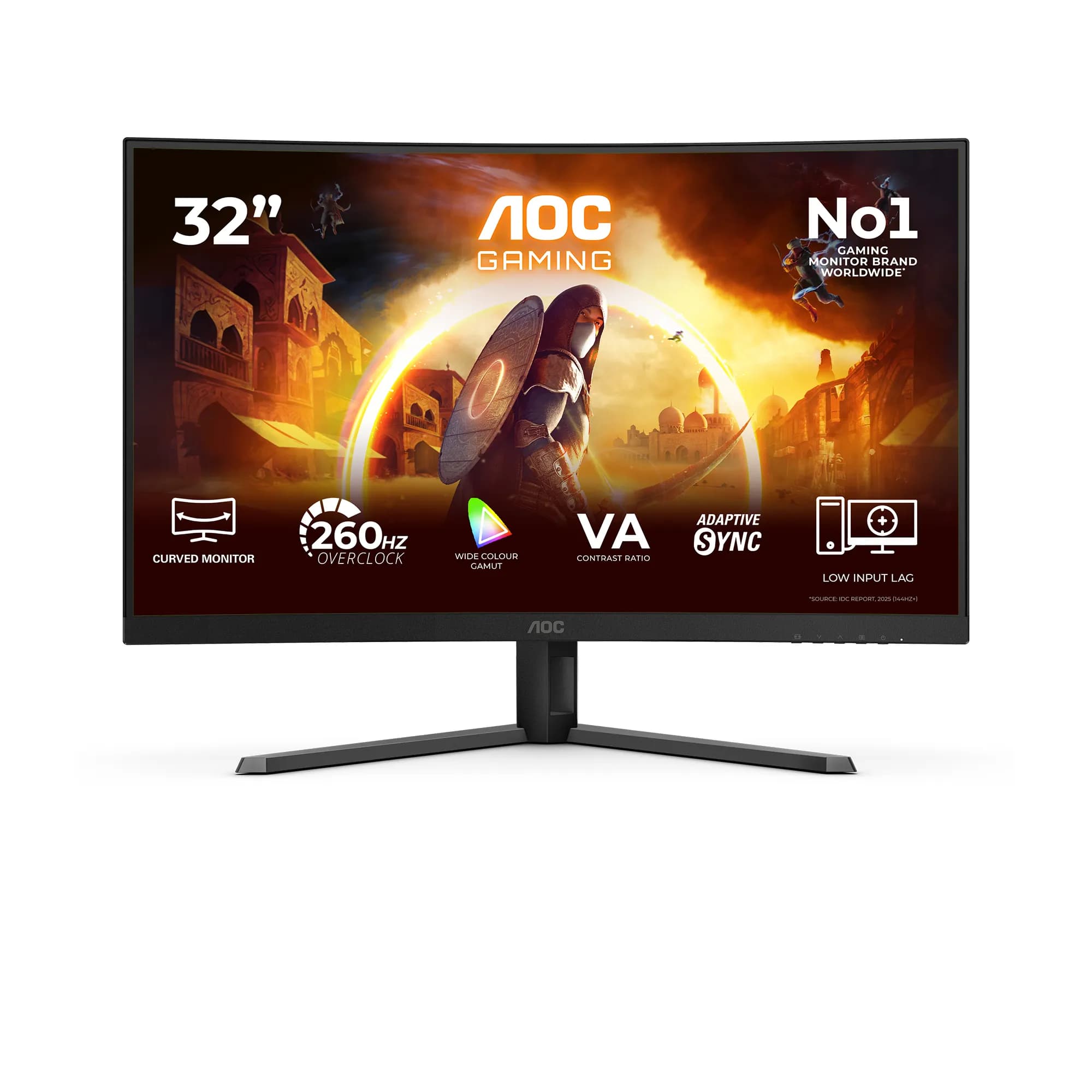AOC C32G42ZE 31.5"" Full HD, VA, 260Hz, HDR -kaareva pelinäyttö