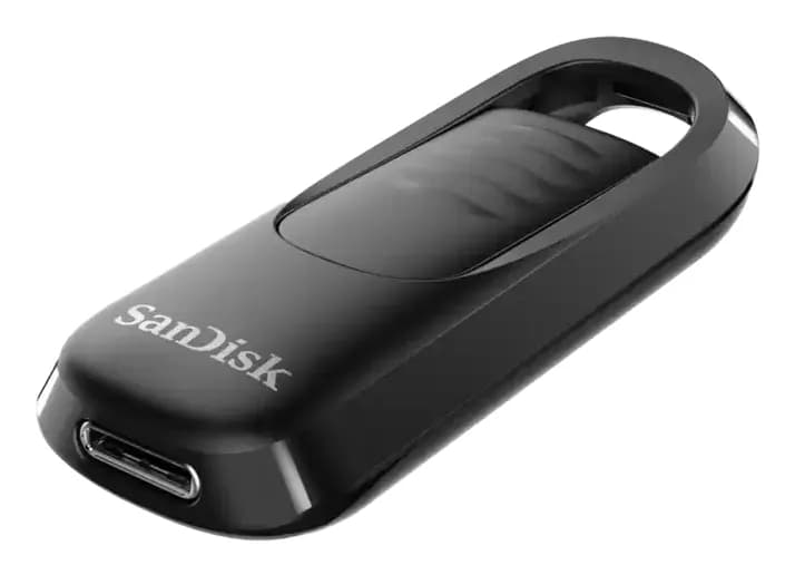 SanDisk Ultra Slider USB-C 3.2 Gen 1 128 Gt -muistitikku, musta