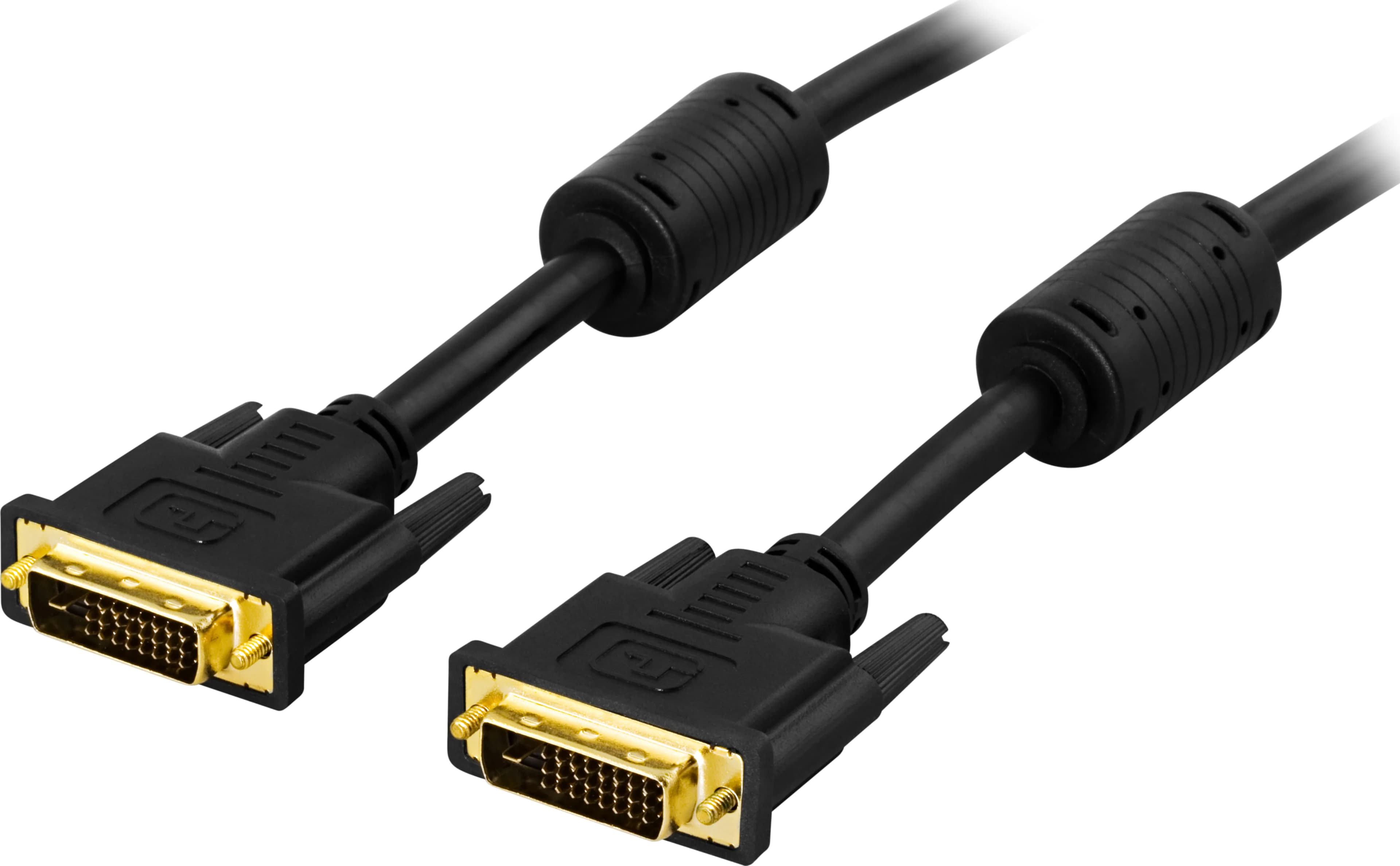 Deltaco DVI-D Dual Link -kaapeli, 1 m, musta