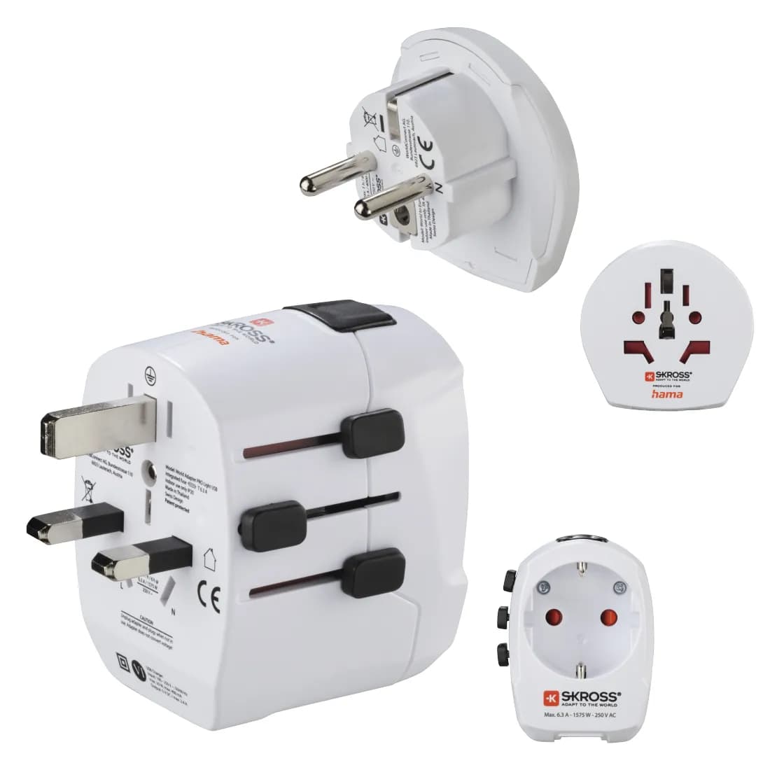 Hama World Travel Pro Light USB 3-nastainen -matka-adapteri