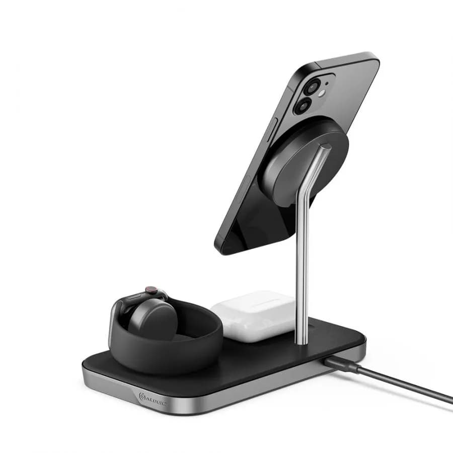 Alogic MagSpeed 3-i-1 trådlös laddningsstation