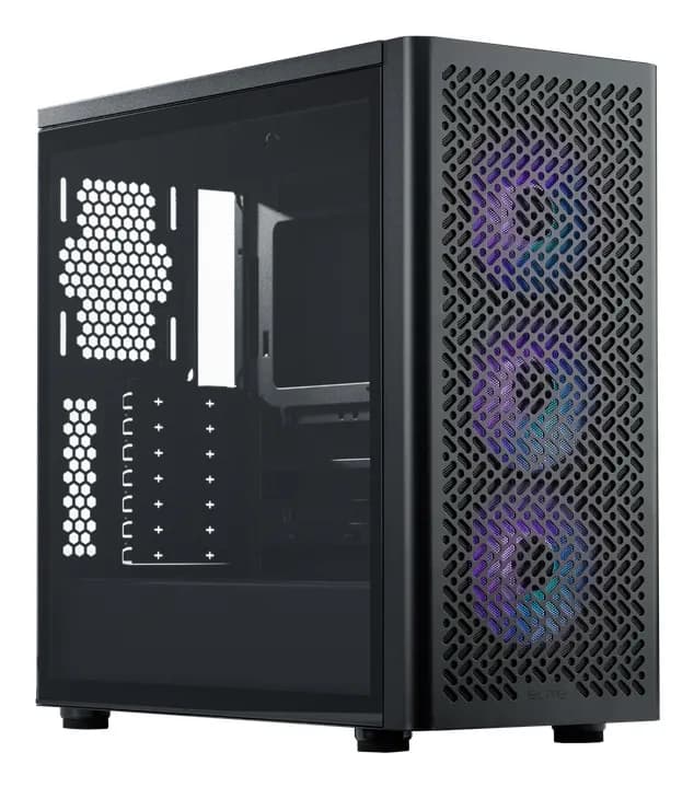 Cooler Master Elite 502 -miditornikotelo ikkunalla ja RGB-valaistuksella, musta