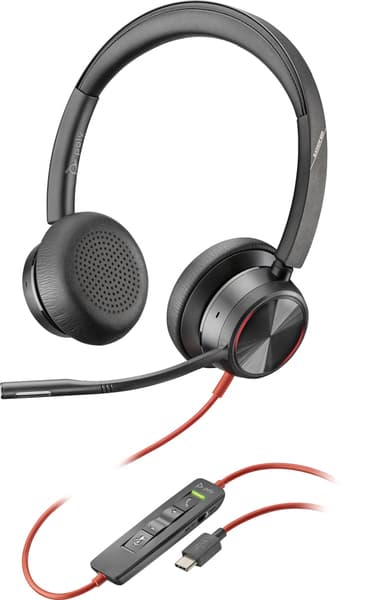 Poly Blackwire 8225 -kuulokemikrofoni, musta
