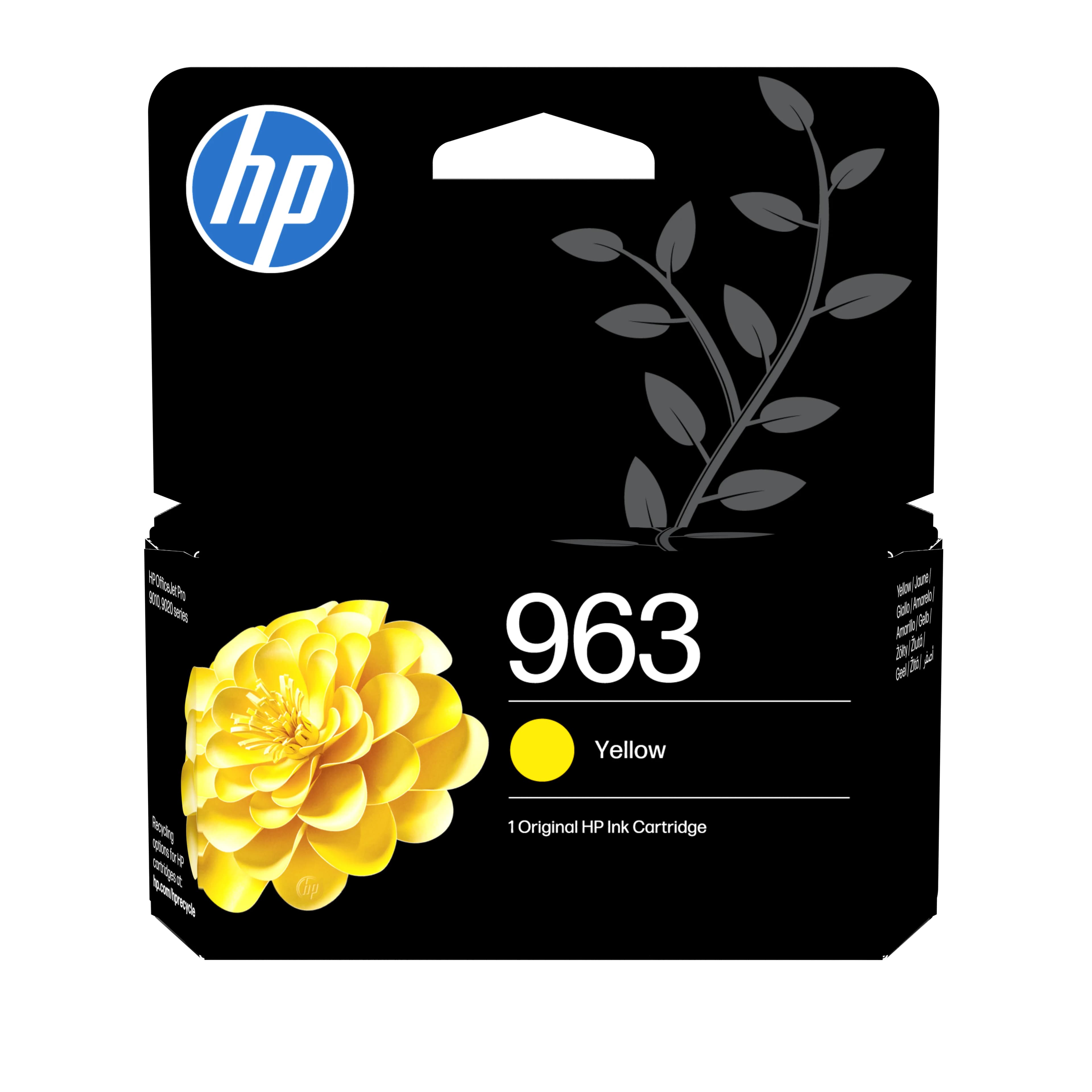 HP 963-mustekasetti, 10.7 ml, keltainen