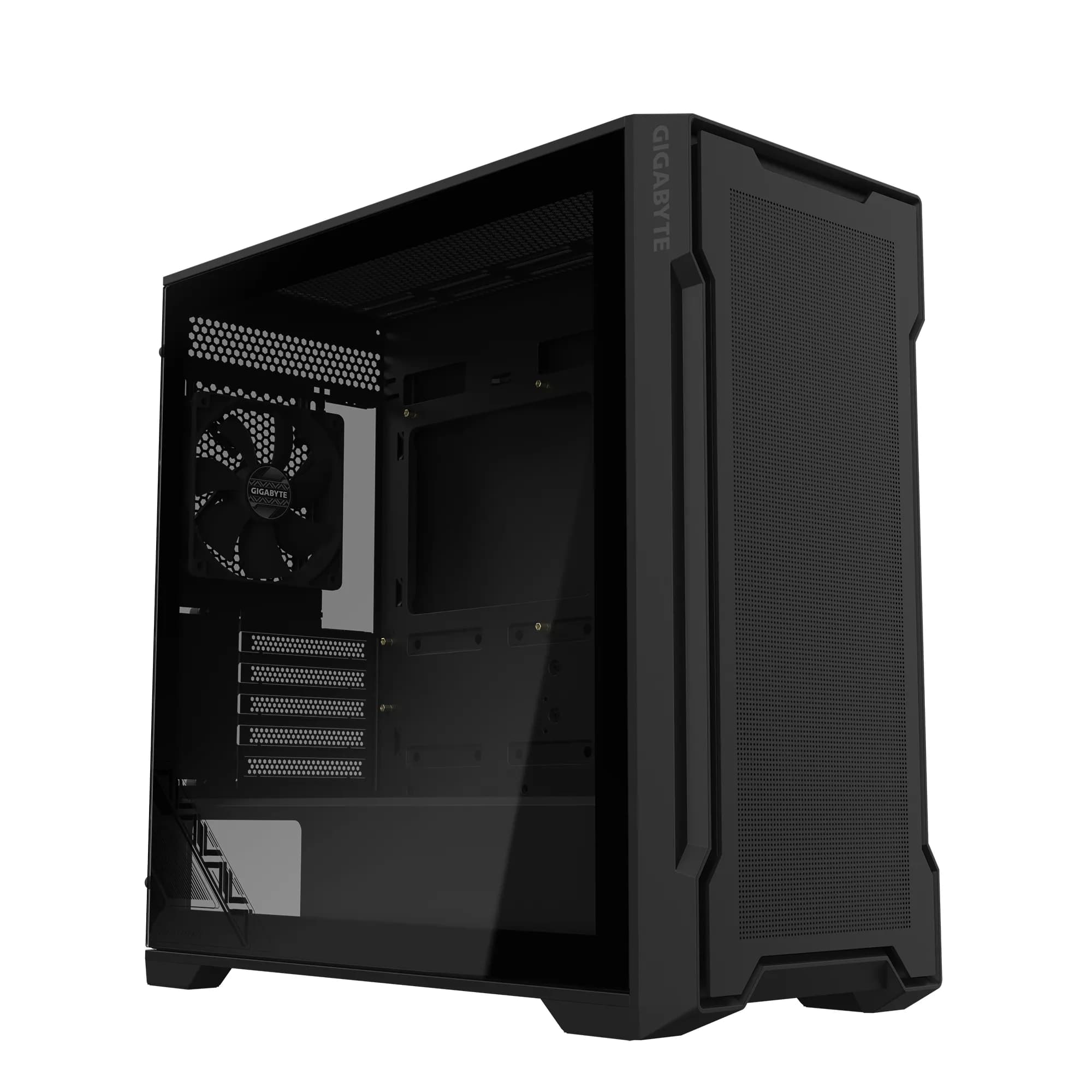 GIGABYTE GB-C102G -miditornikotelo ikkunalla, musta