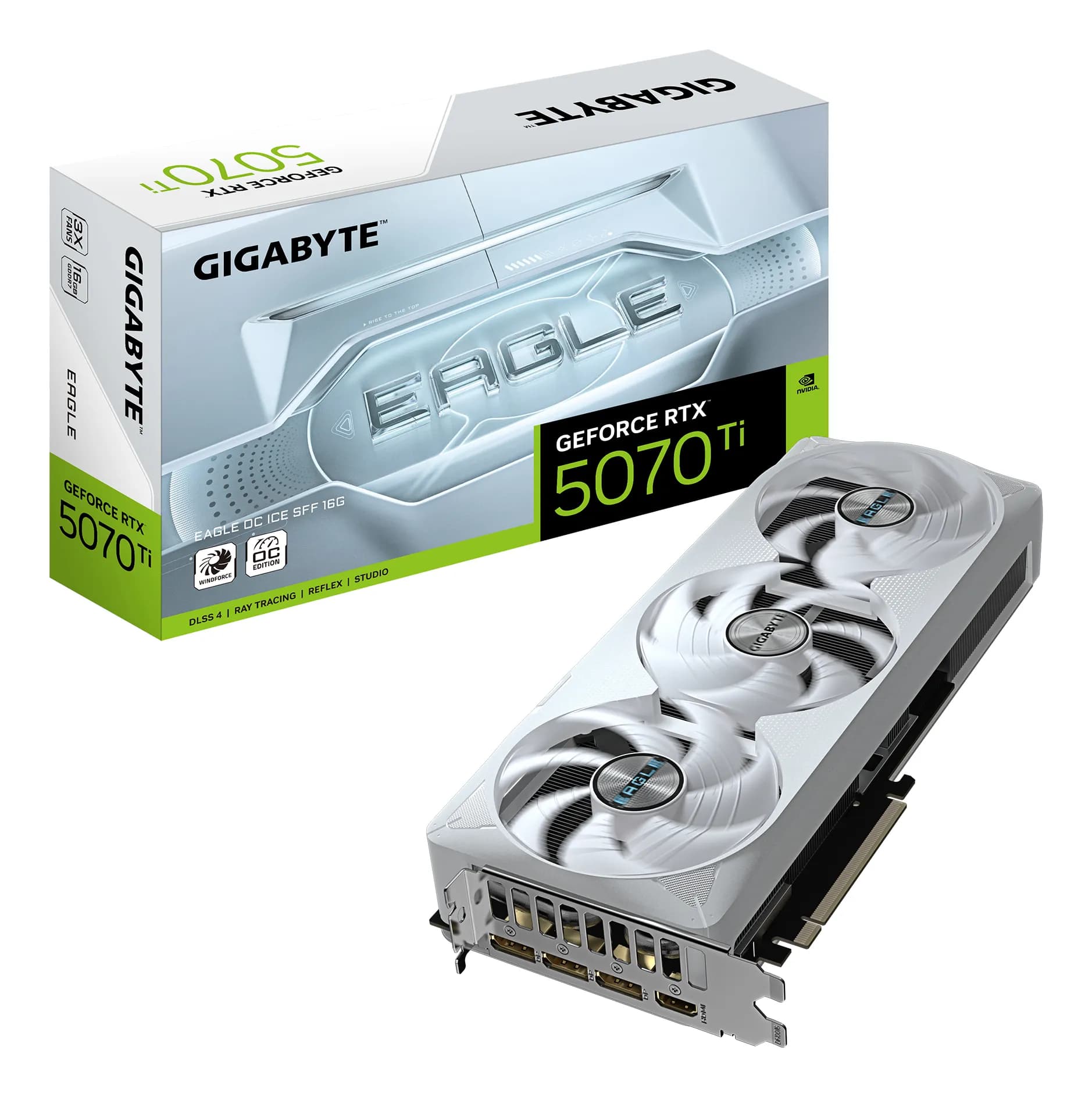 Gigabyte GeForce RTX 5070 Ti Eagle Ice SFF 16 Gt OC -näytönohjain
