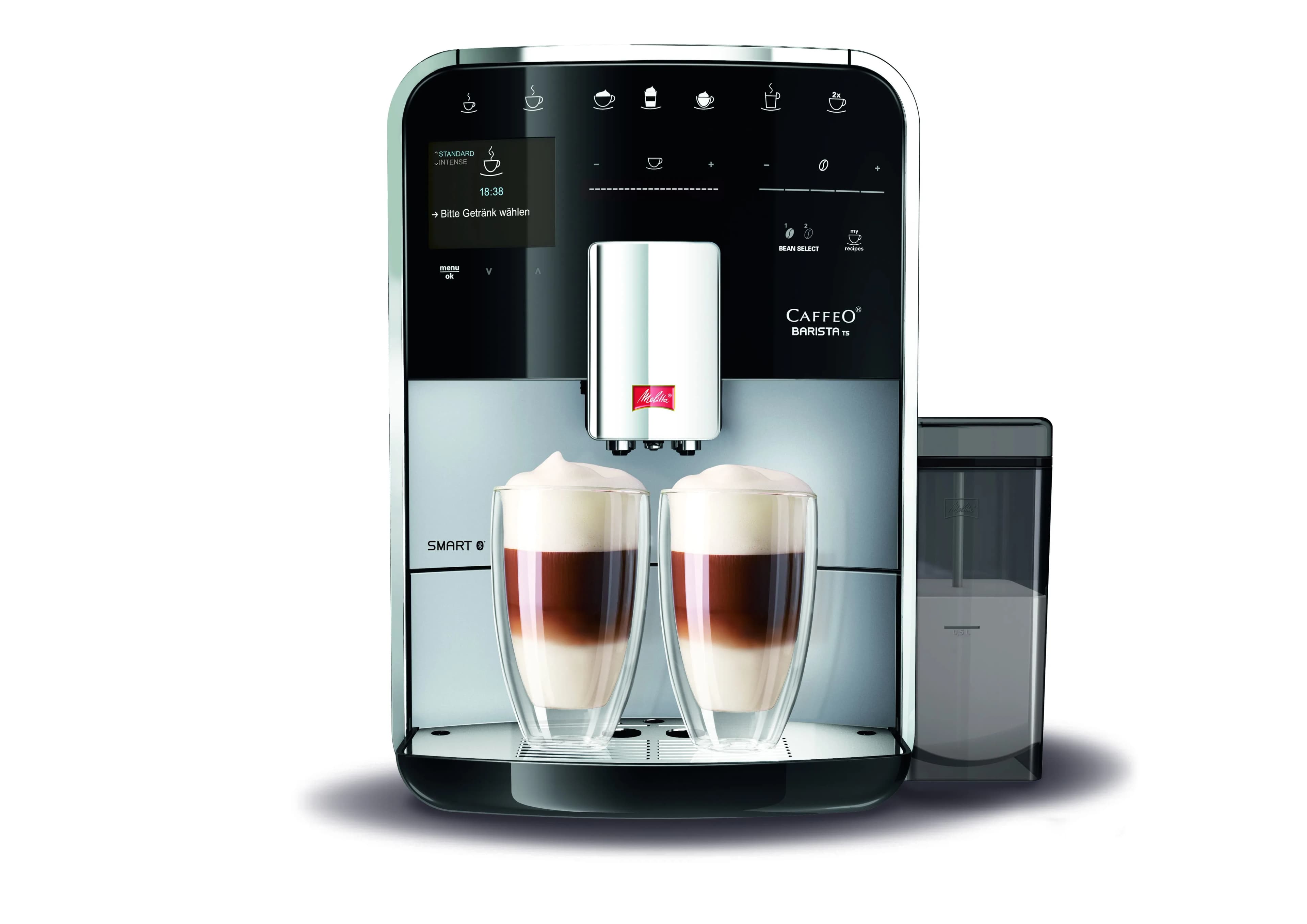 Melitta Barista TS Smart -täysautomaattinen espressokone, musta, hopea