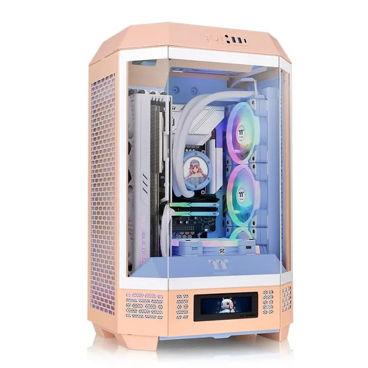 Thermaltake The Tower 300 -micro-ATX-kotelo ikkunalla, Peach Fuzz