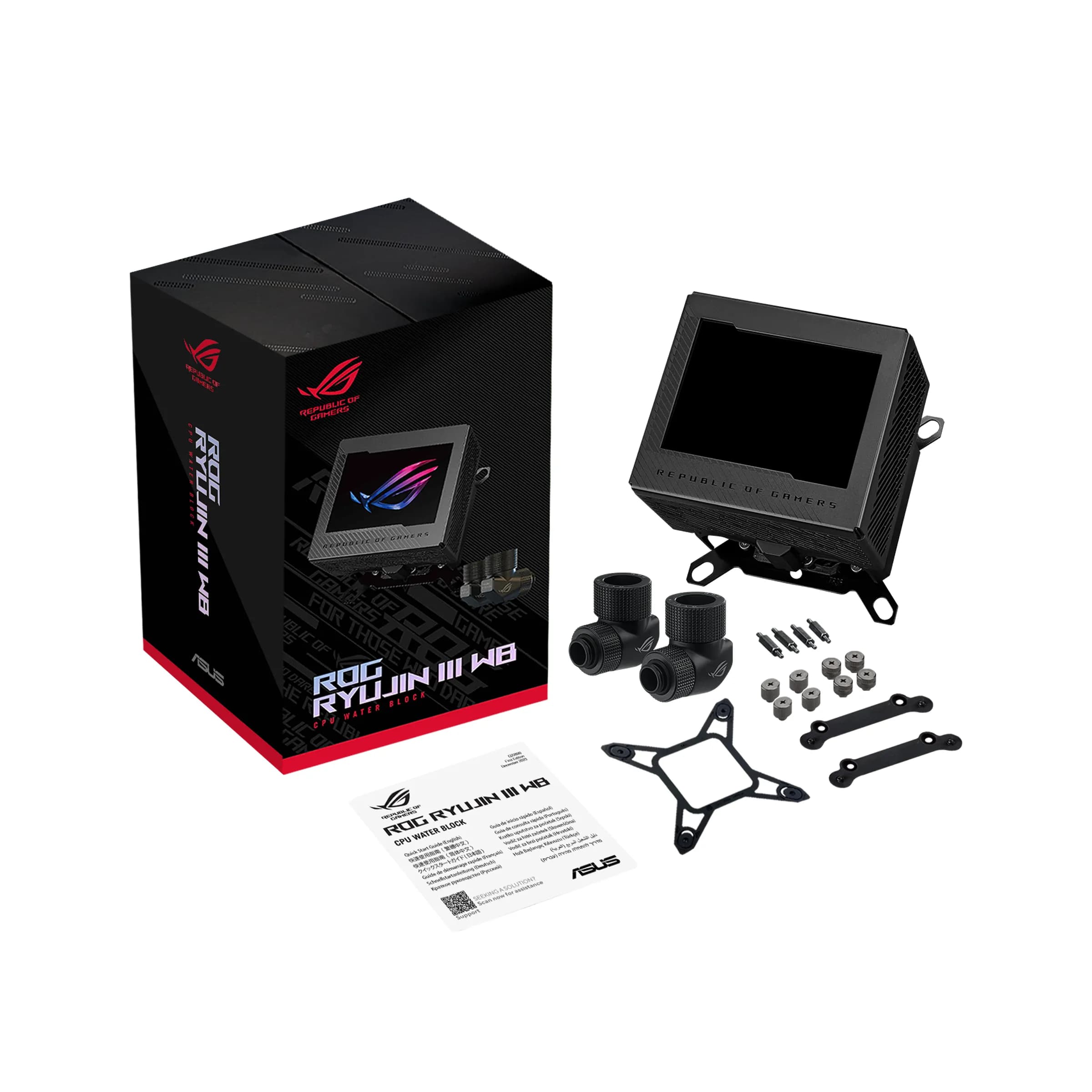 ASUS ROG Ryujin III WB CPU-vesiblokki, Musta