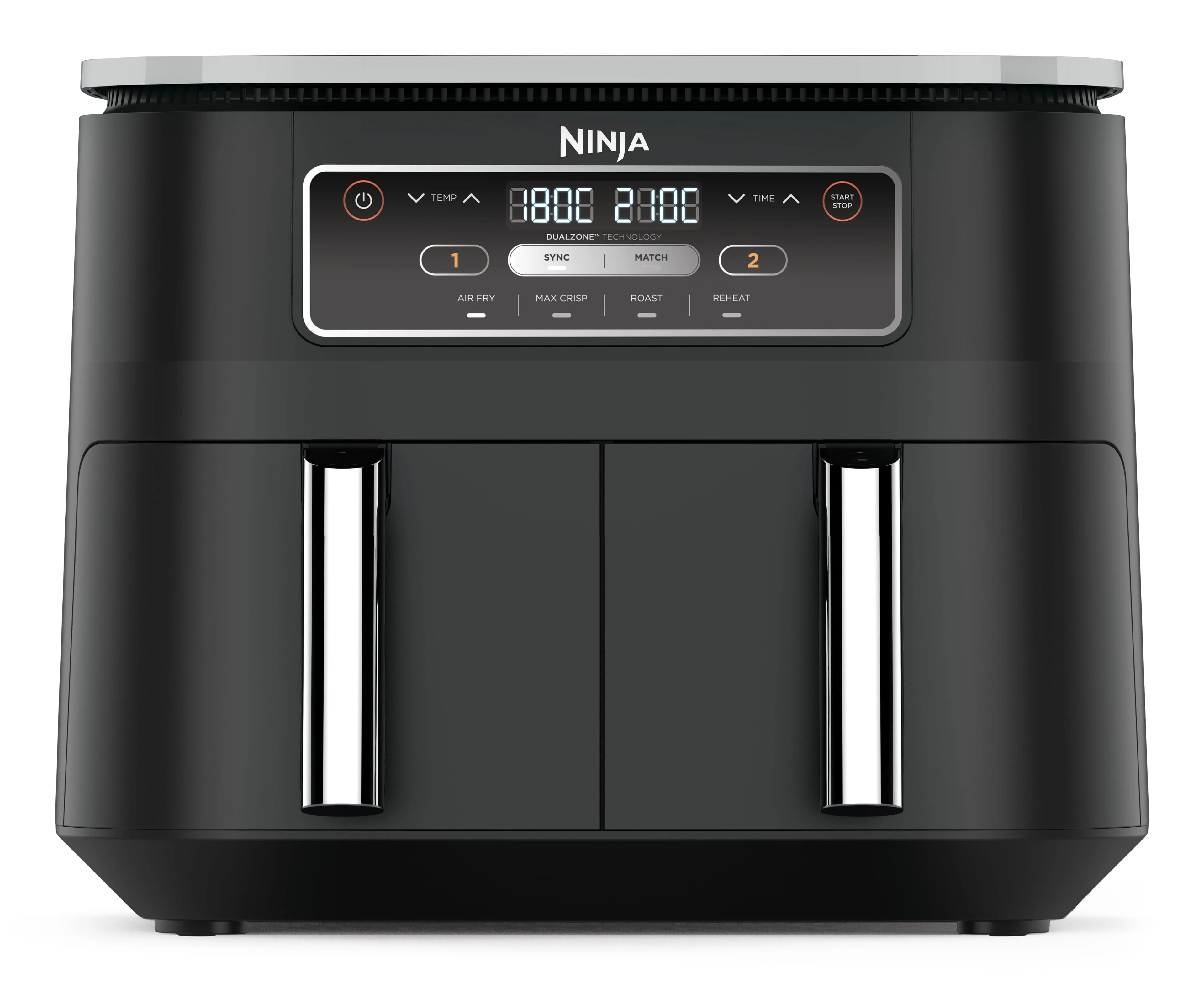Ninja AF200EU Dual Zone, 7,6 l, 1,6 kg, 2400 W, airfryer, musta