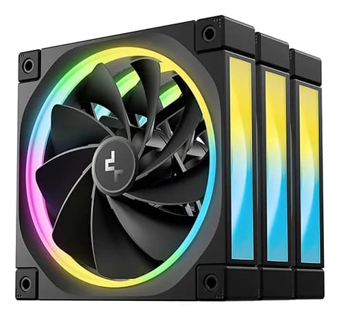 DeepCool FL12R PWM ARGB -tuuletinsarja, 120 mm, nestelaakeri, 3 kpl, musta