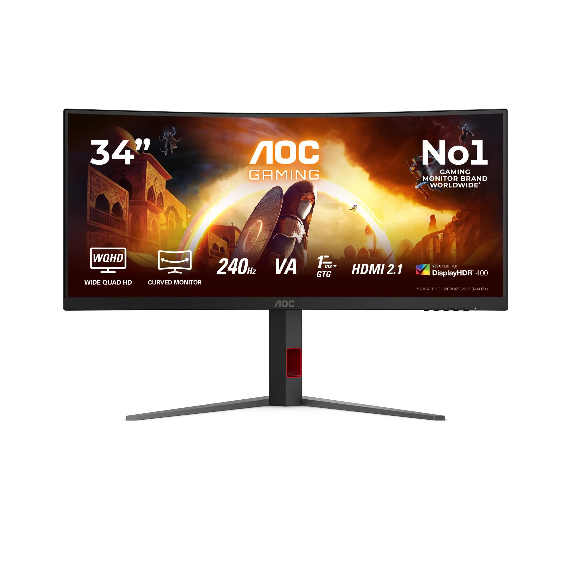 AOC CU34G4Z 34"" UWQHD, Fast VA -kaareva pelinäyttö, USB hub