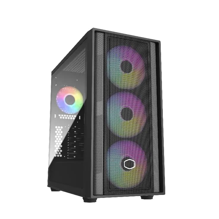 Cooler Master MasterBox 600 -miditornikotelo ikkunalla ja RGB-valaistuksella, musta
