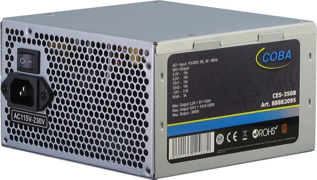 Inter-Tech Coba CES-350B 350W -virtalähde, 80 Plus Bronze