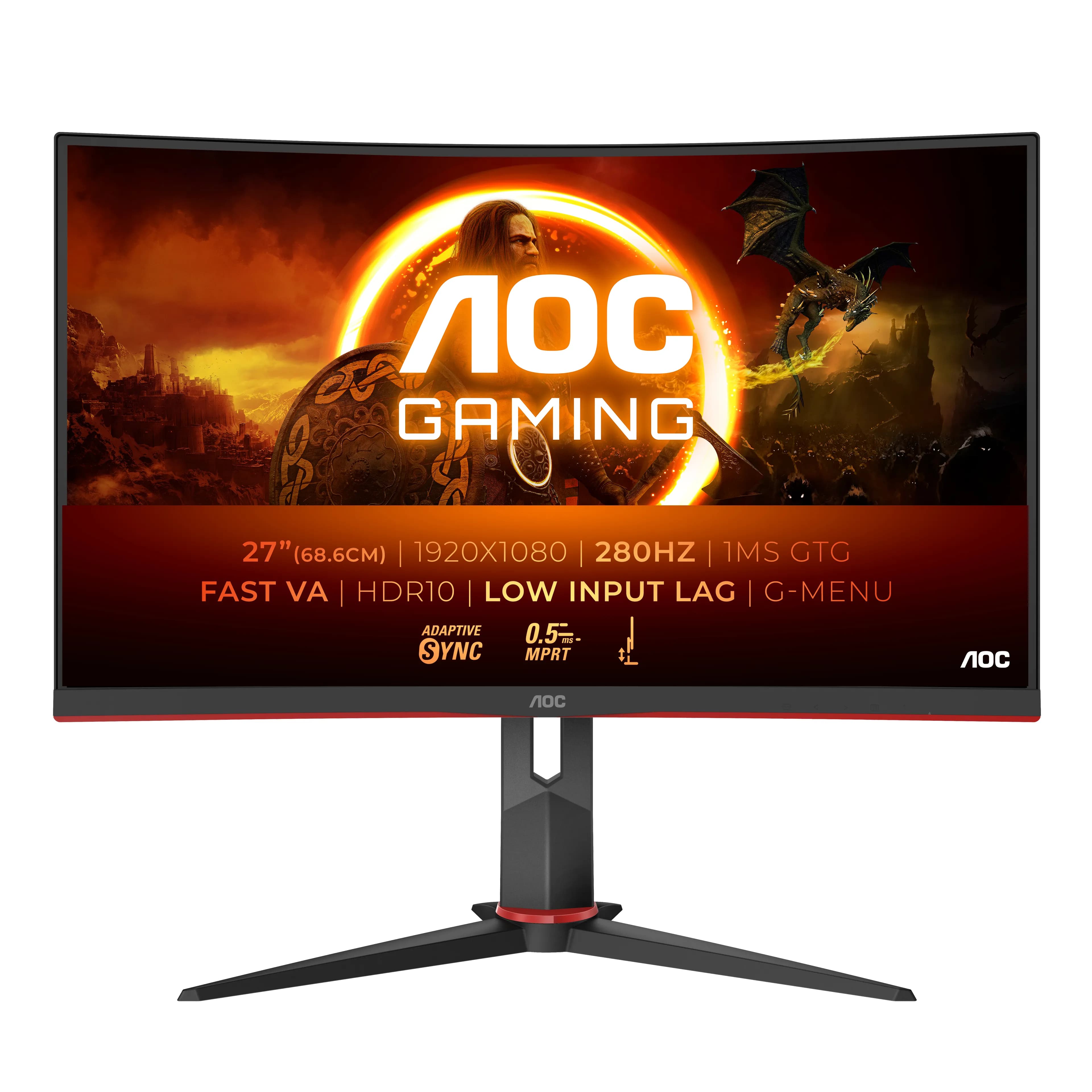 AOC C27G2Z3/BK 27"" Full HD, VA -kaareva pelinäyttö