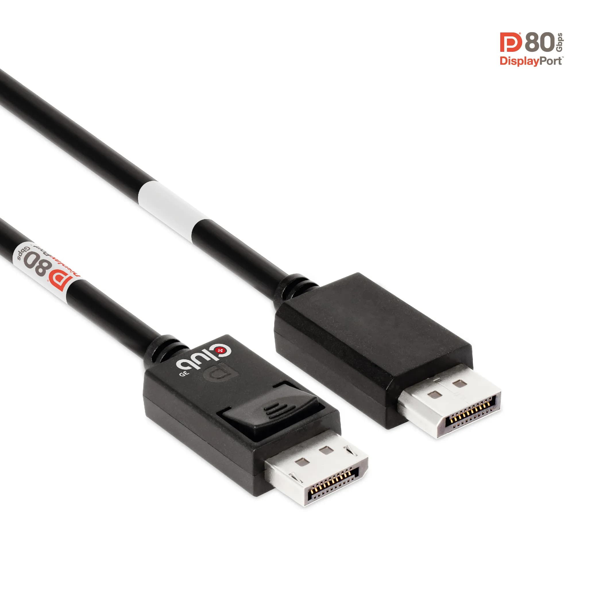 Club 3D DisplayPort 2.1 -kaapeli, jossa 360 Hz, 1,2 m, musta
