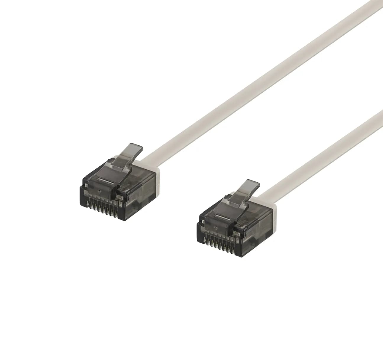 Deltaco Cat6a U/UTP RJ45 2m -verkkokaapeli, harmaa