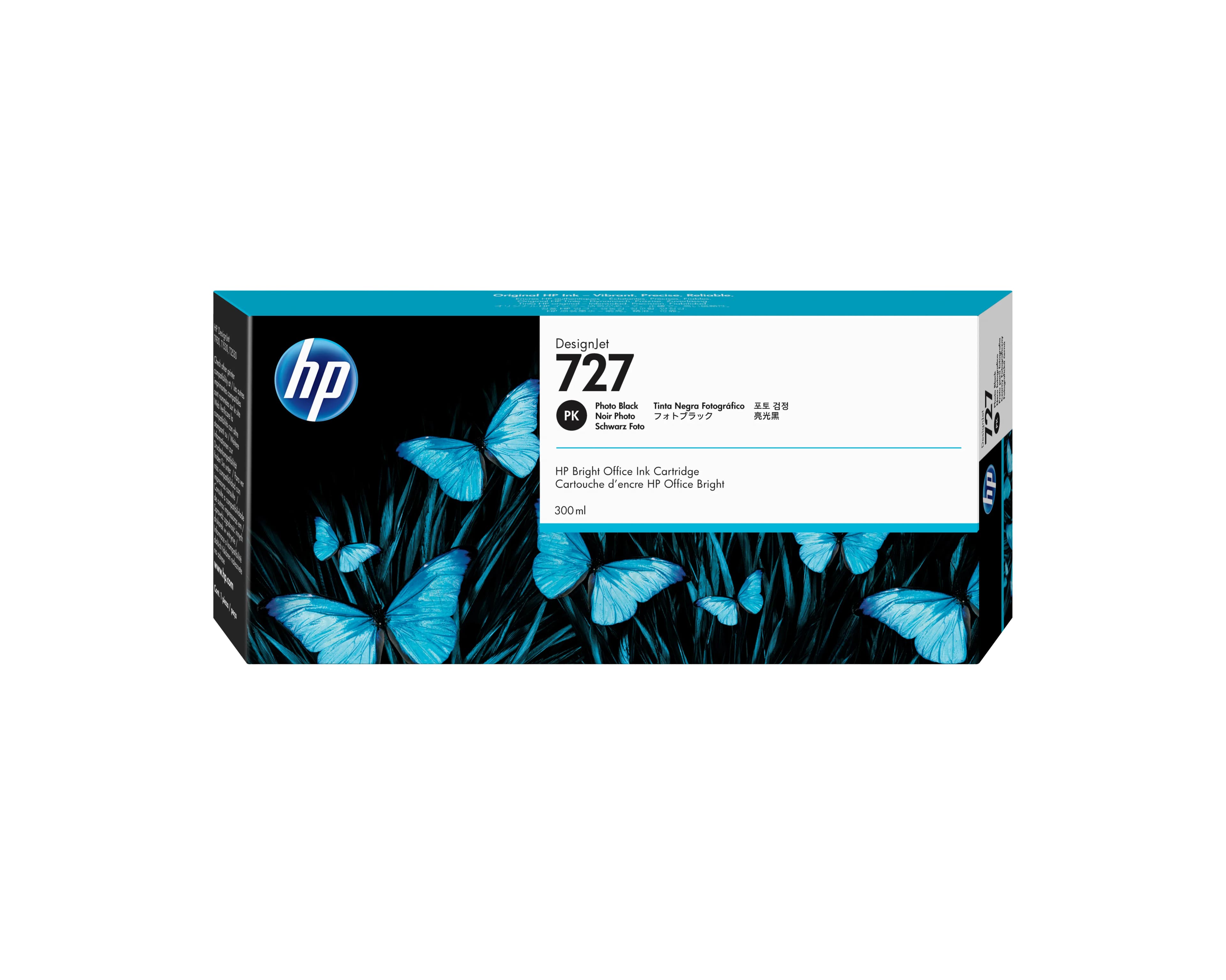 HP 727 -mustekasetti, 300 ml, valokuvamusta