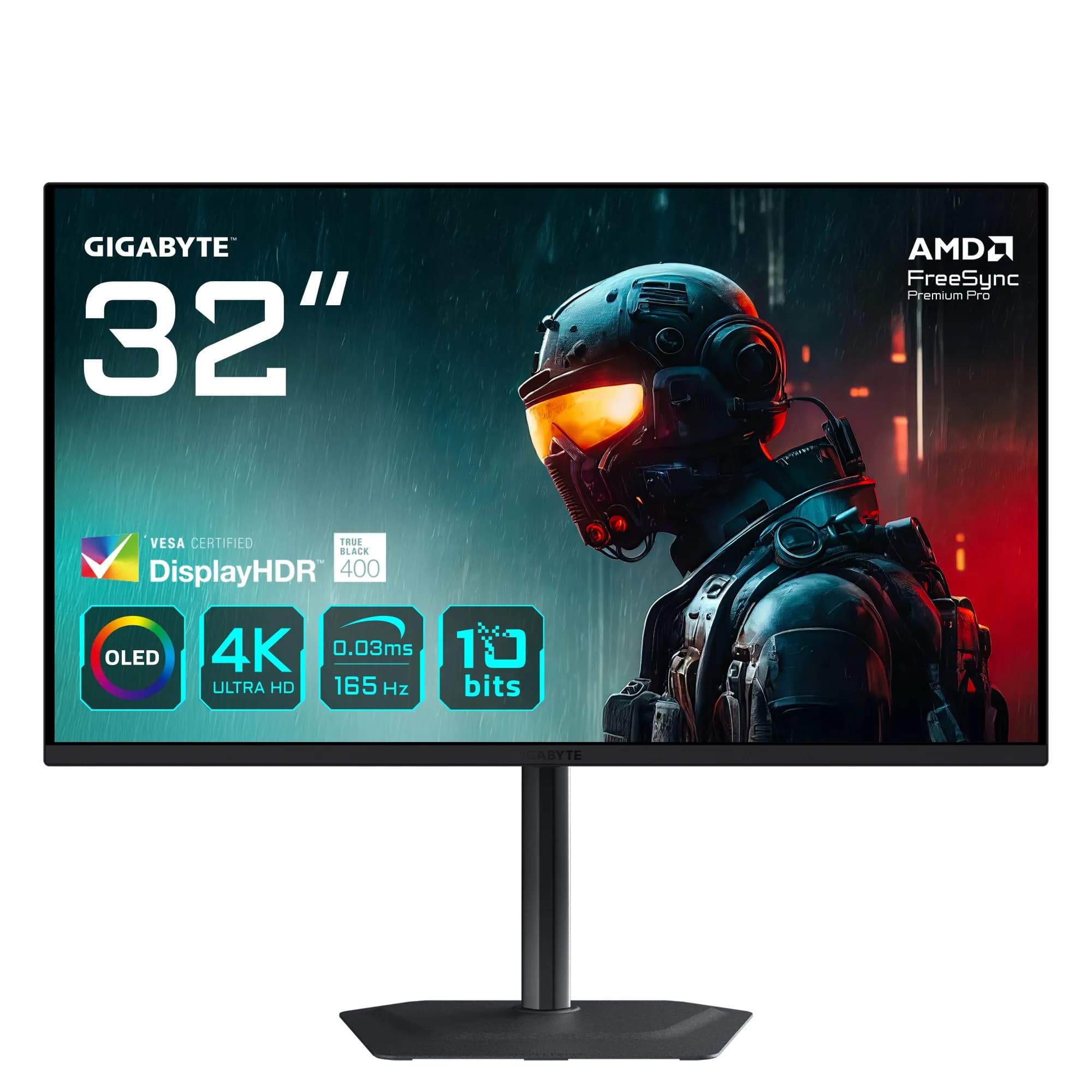 GIGABYTE MO32U 31.5"" 4K UHD, OLED -pelinäyttö, USB-C hub