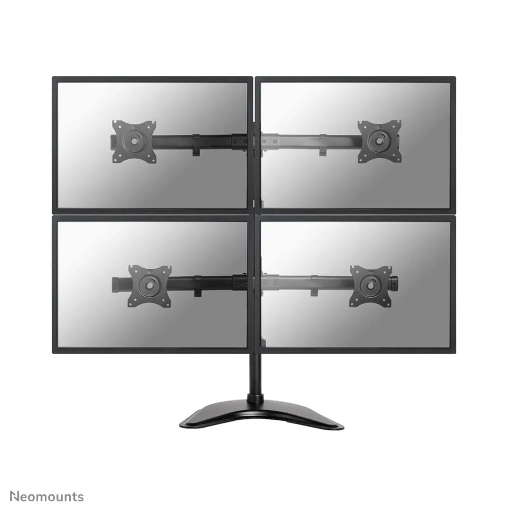 NEWSTAR NM-D335D4BLACK-pöytäteline neljälle näytölle 10-27"", 32 kg, musta