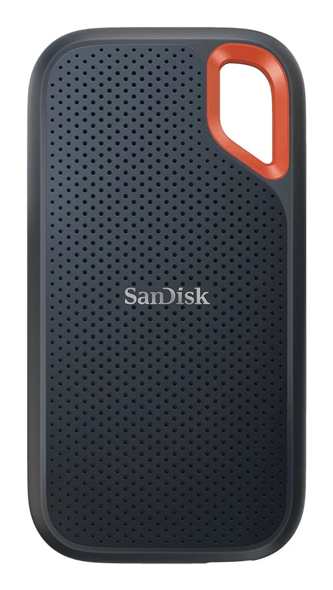 SanDisk Extreme Portable 2 Tt USB-C -ulkoinen SSD, iskunkestävä, laitteistosalaus, salasanasuojaus, musta