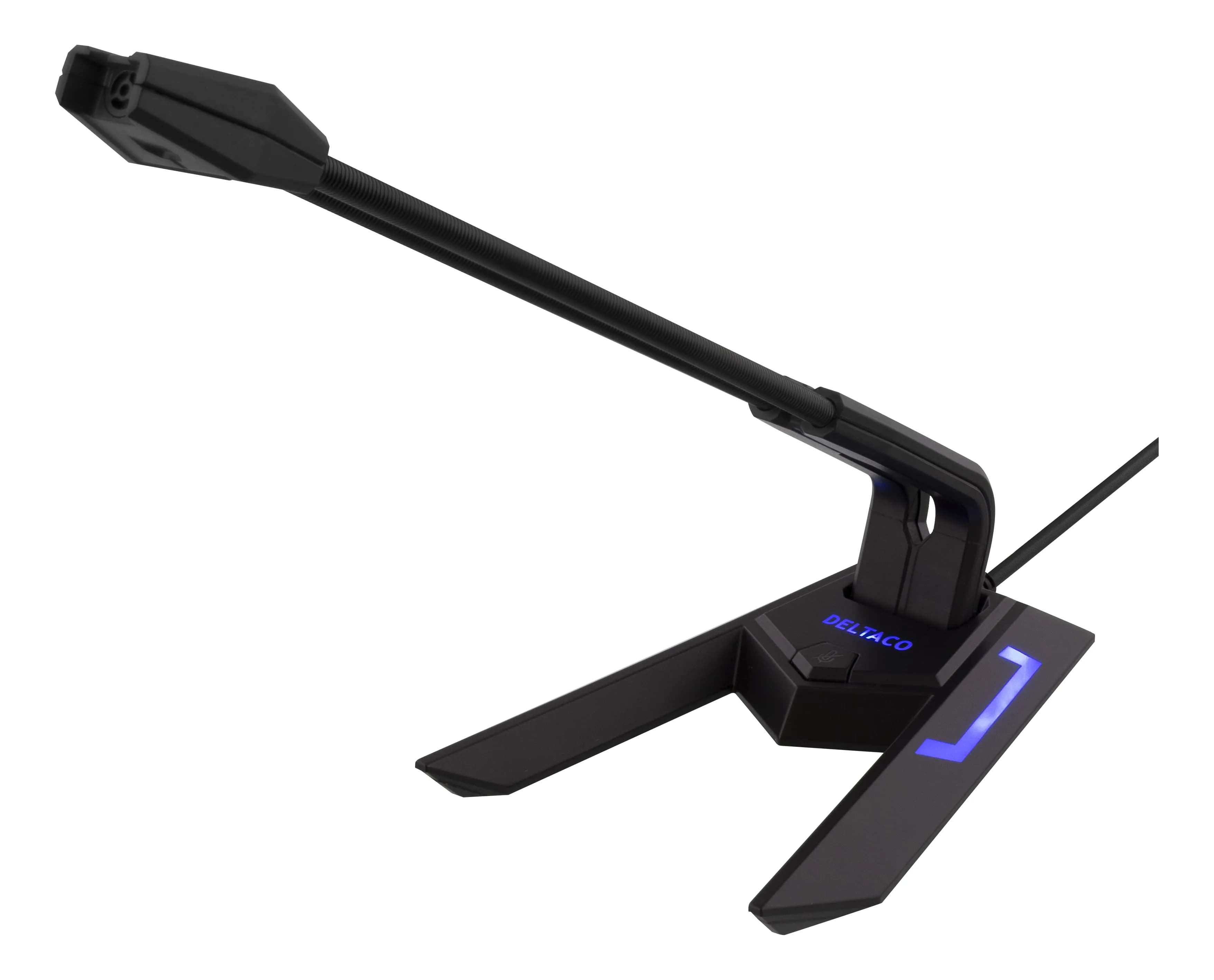 DELTACO MF-104, USB -mikrofoni, musta/harmaa