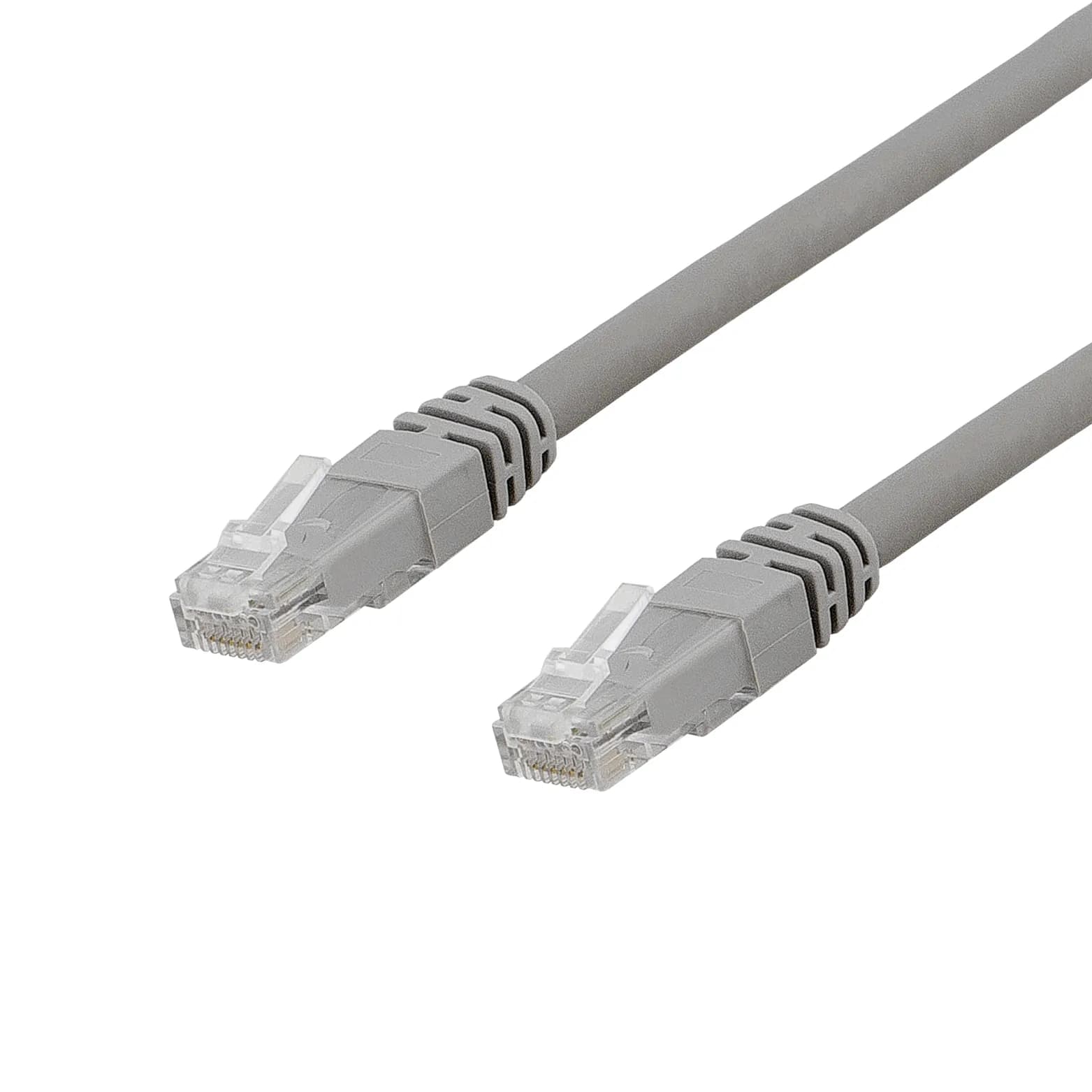 Deltaco Cat6a U/UTP RJ45 25m -verkkokaapeli, harmaa