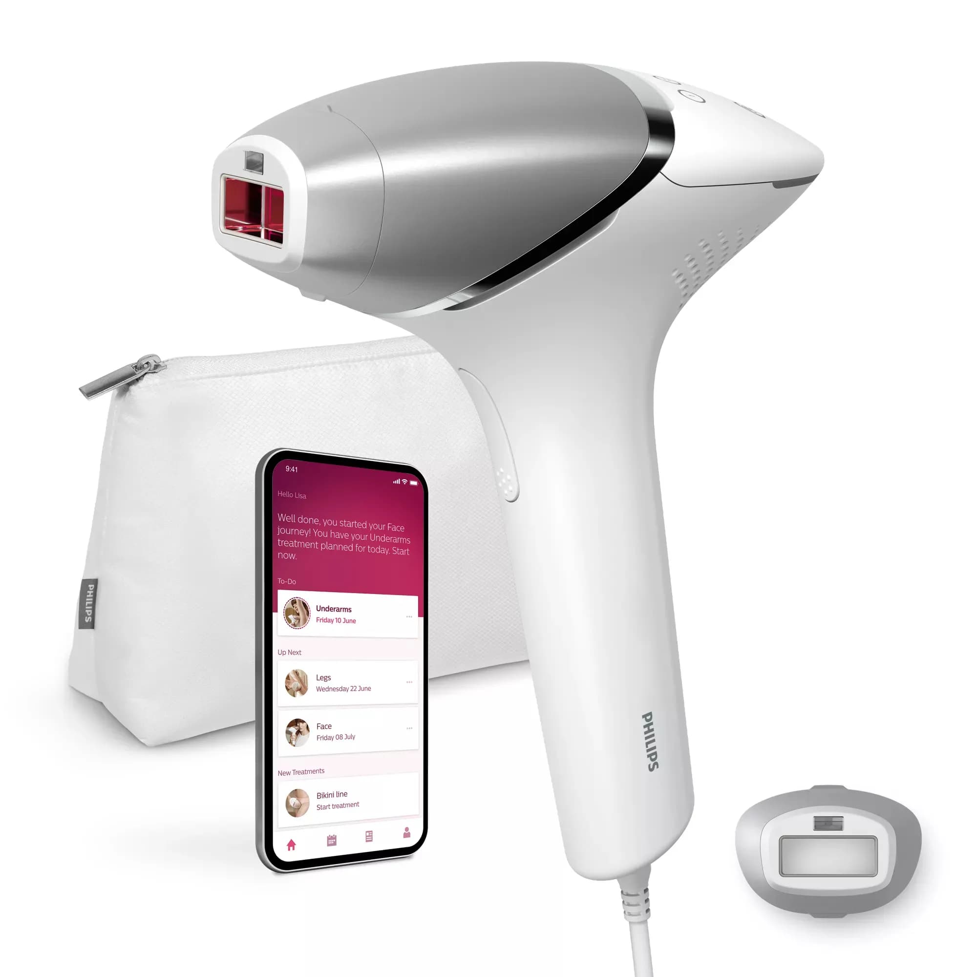 Philips Lumea IPL 8000 Series BRI940/00 -IPL-karvanpoistolaite, valkoinen