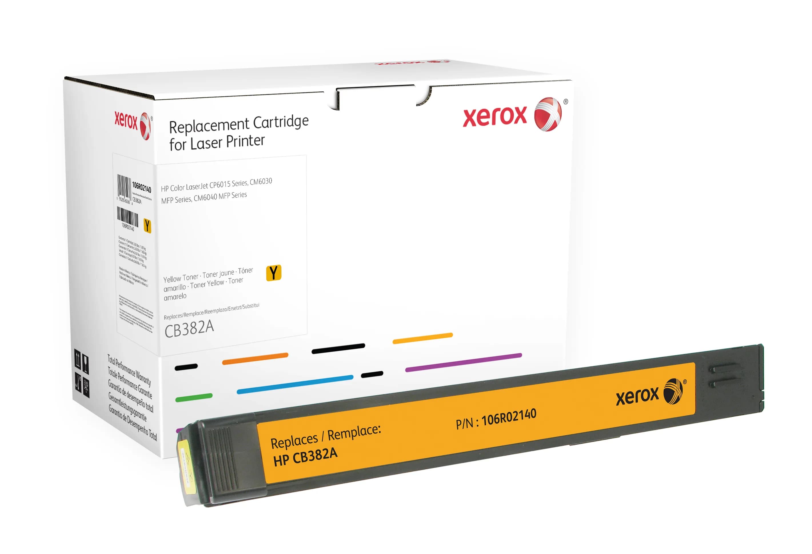 Xerox - Keltainen - väriainekasetti (vastaavuus: HP CB382A) malleihin HP Color LaserJet CM6030, CM6040, CP6015