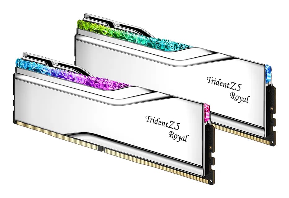 G.SKILL Trident Z5 Royal RGB 32 Gt (2 x 16 Gt) DDR5 6000 MHz, CL28 -muisti, hopea (XMP)