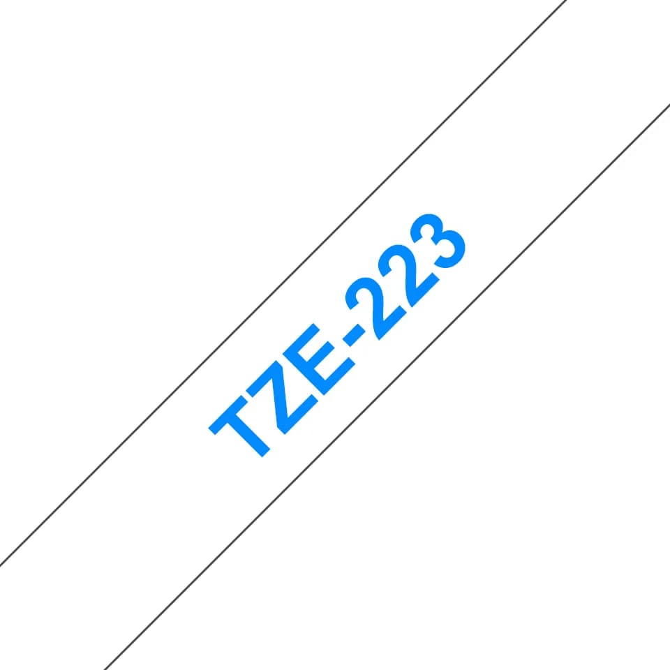 BROTHER TZE223 9 BLUE ON WHITE