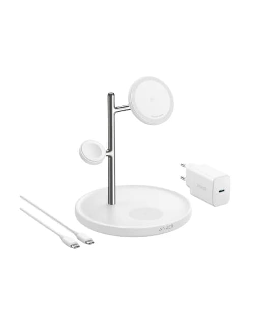 Anker MagGo Magnetic wireless Charger Stand 15W -laturi, Valkoinen