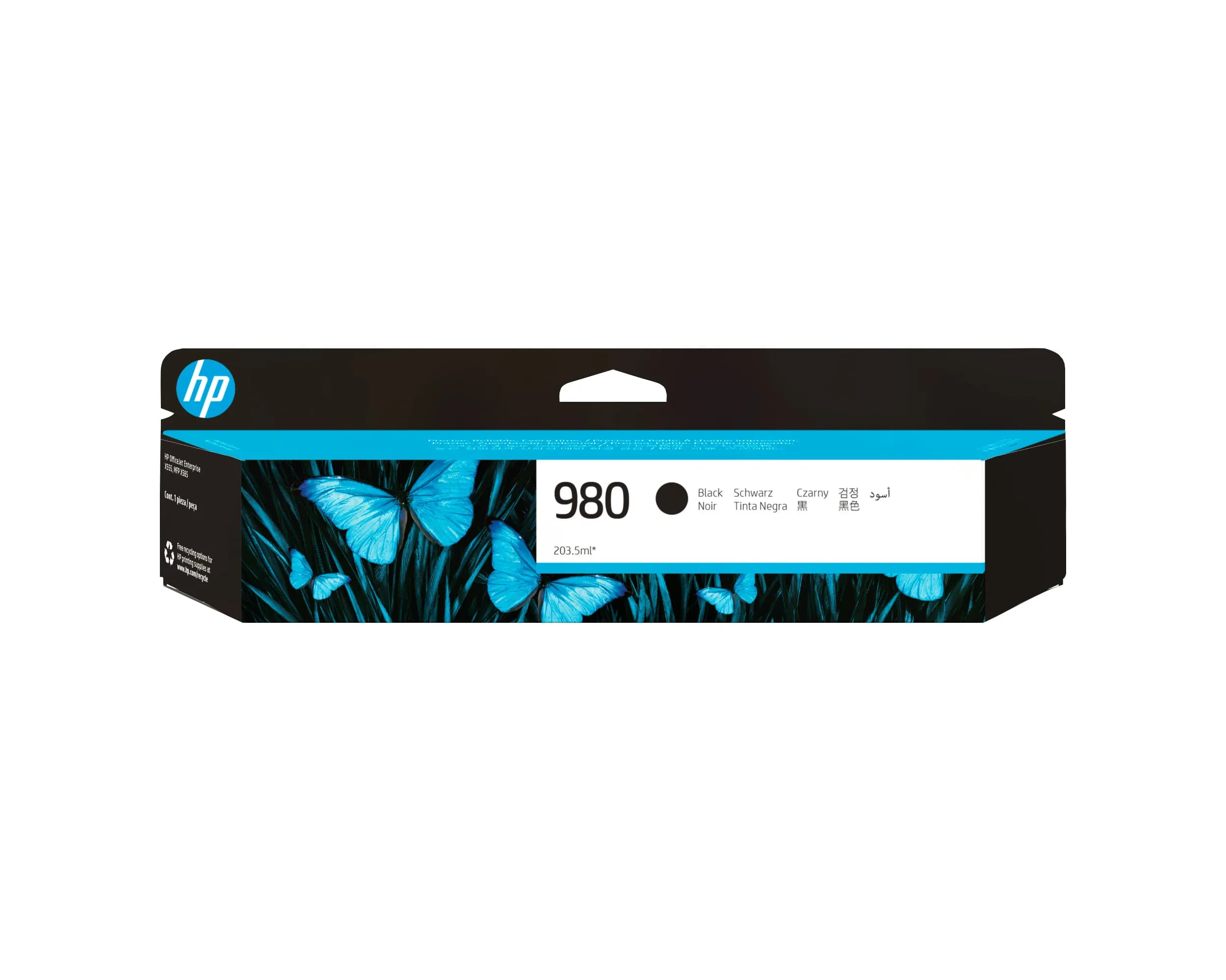 HP 980 -mustekasetti, 203.5 ml, musta