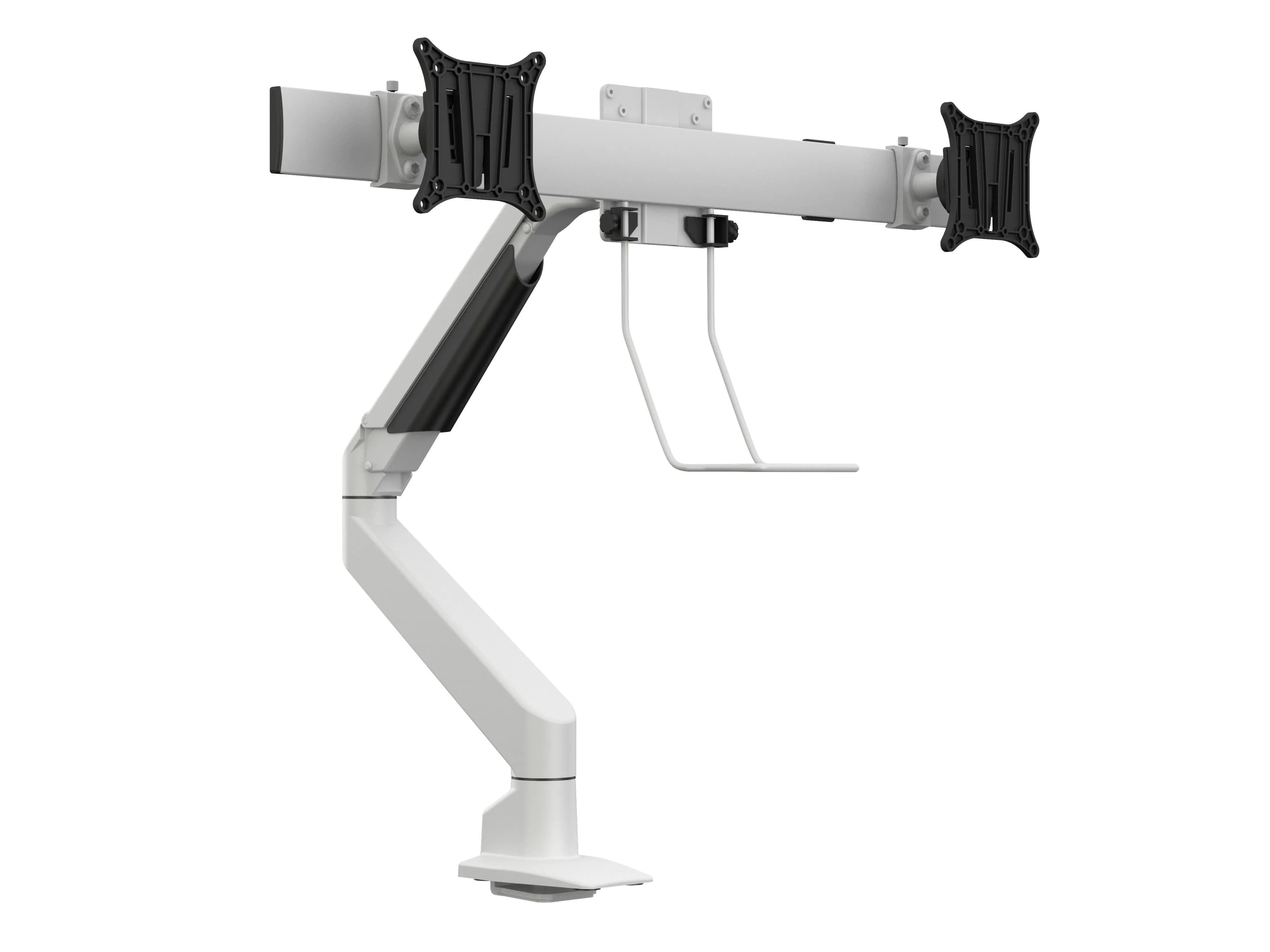 M VESA Gas Lift Arm Single White w. Duo Crossbar