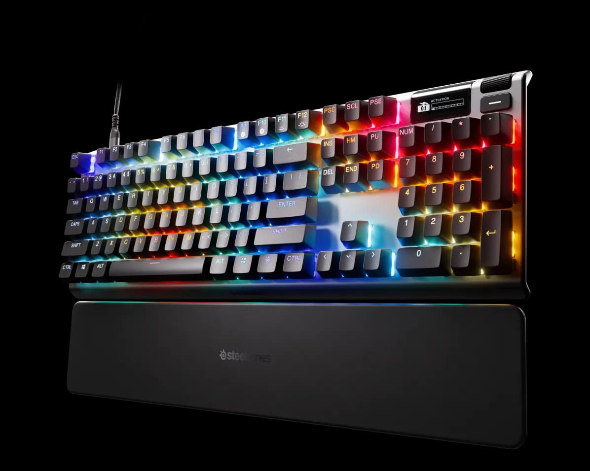 SteelSeries Apex Pro Gen 3 -mekaaninen ergonominen pelinäppäimistö, OmniPoint 3.0, musta