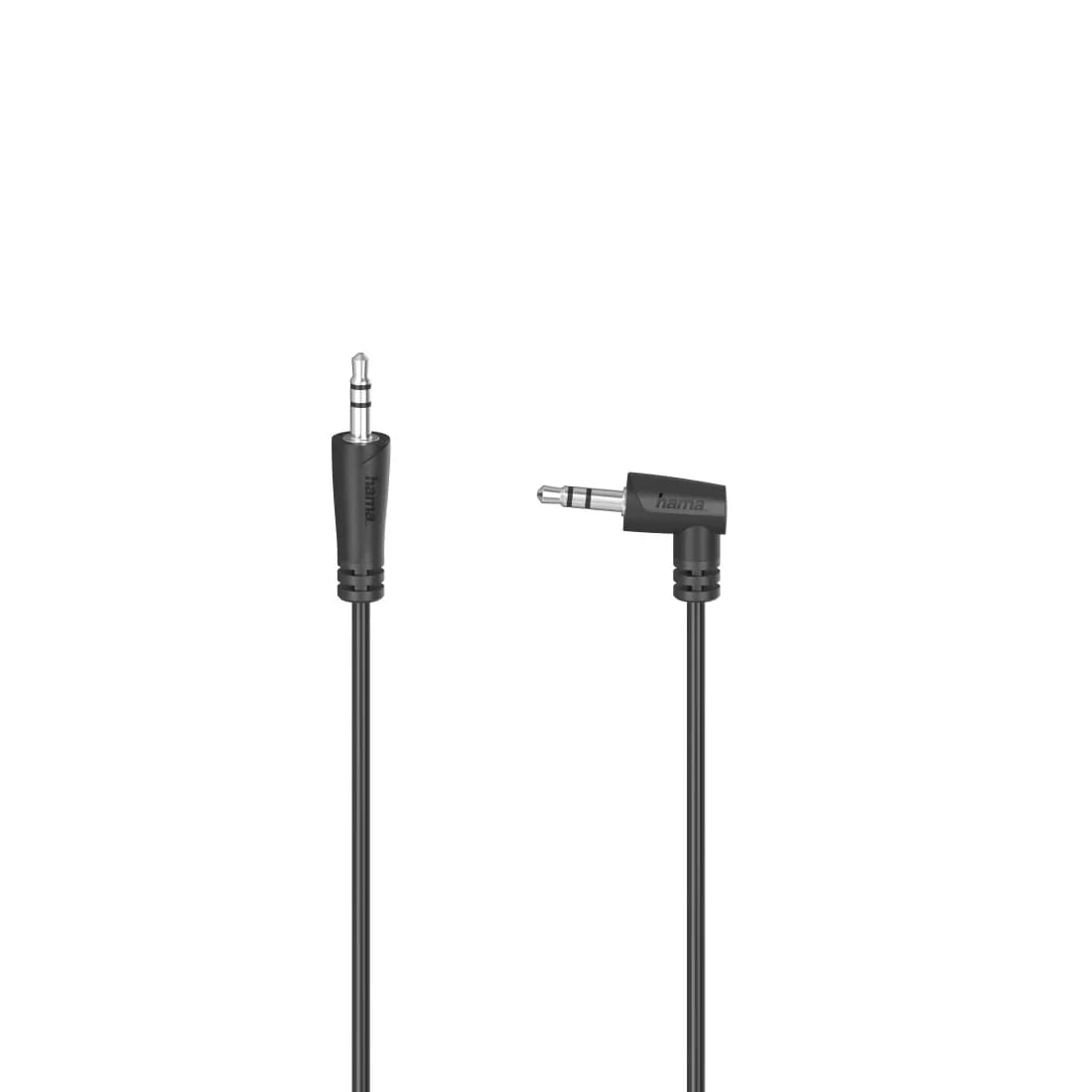 Hama 3,5 mm kulma -audiokaapeli, 1,5 m, musta