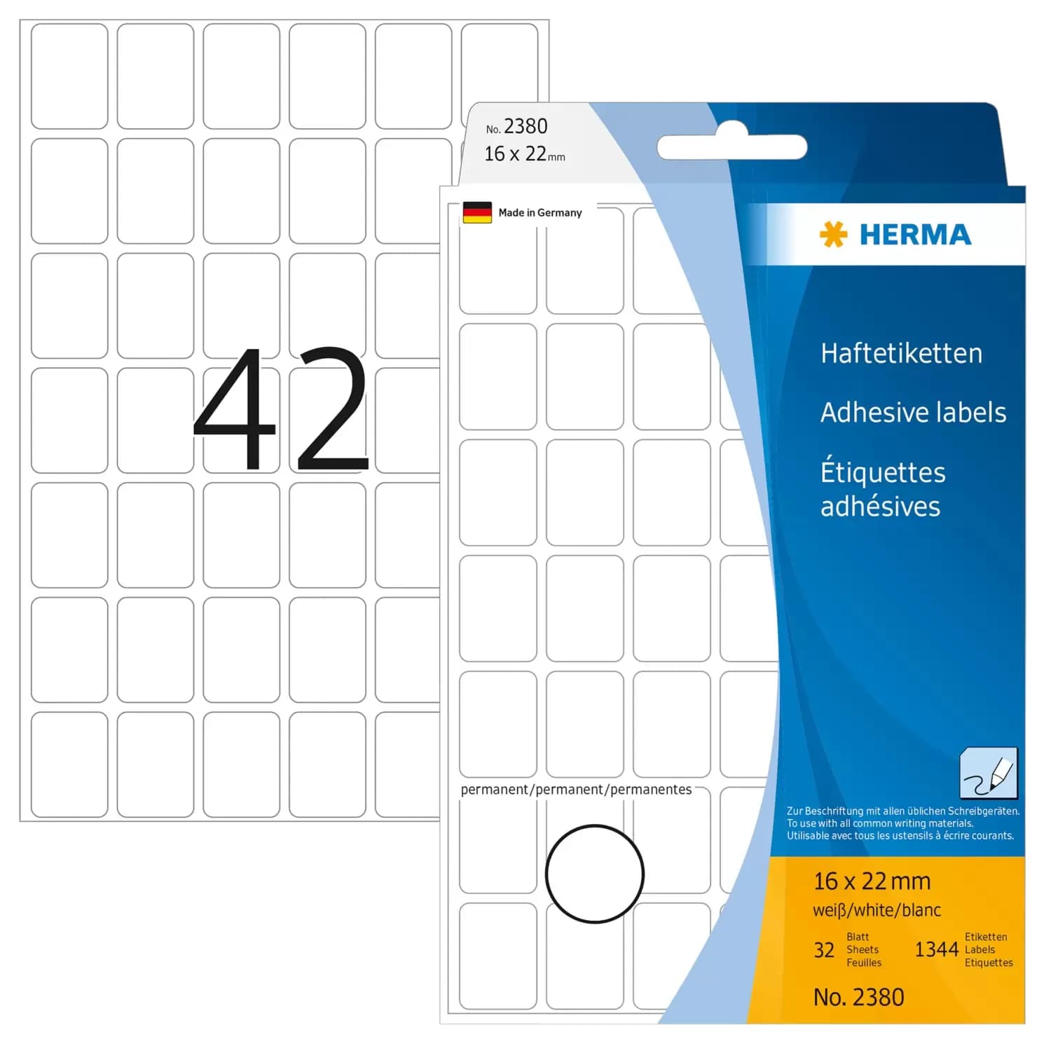 Herma label manual 16x22 white