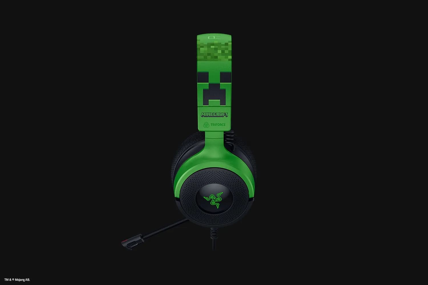 Razer Kraken V4 X Minecraft Edition -pelikuulokemikrofoni, musta/vihreä