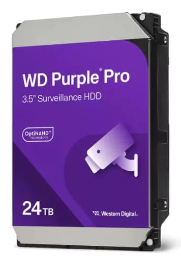 WD Purple Pro 3.5"" 24 Tt, 7200 RPM, 512 MB, SATA III -kovalevy (valvontakäyttöön)