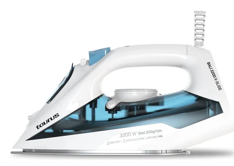 Taurus Bali 3200 X-Slide -höyrysilitysrauta, 3200 W, 0,43 l, sininen/valkoinen