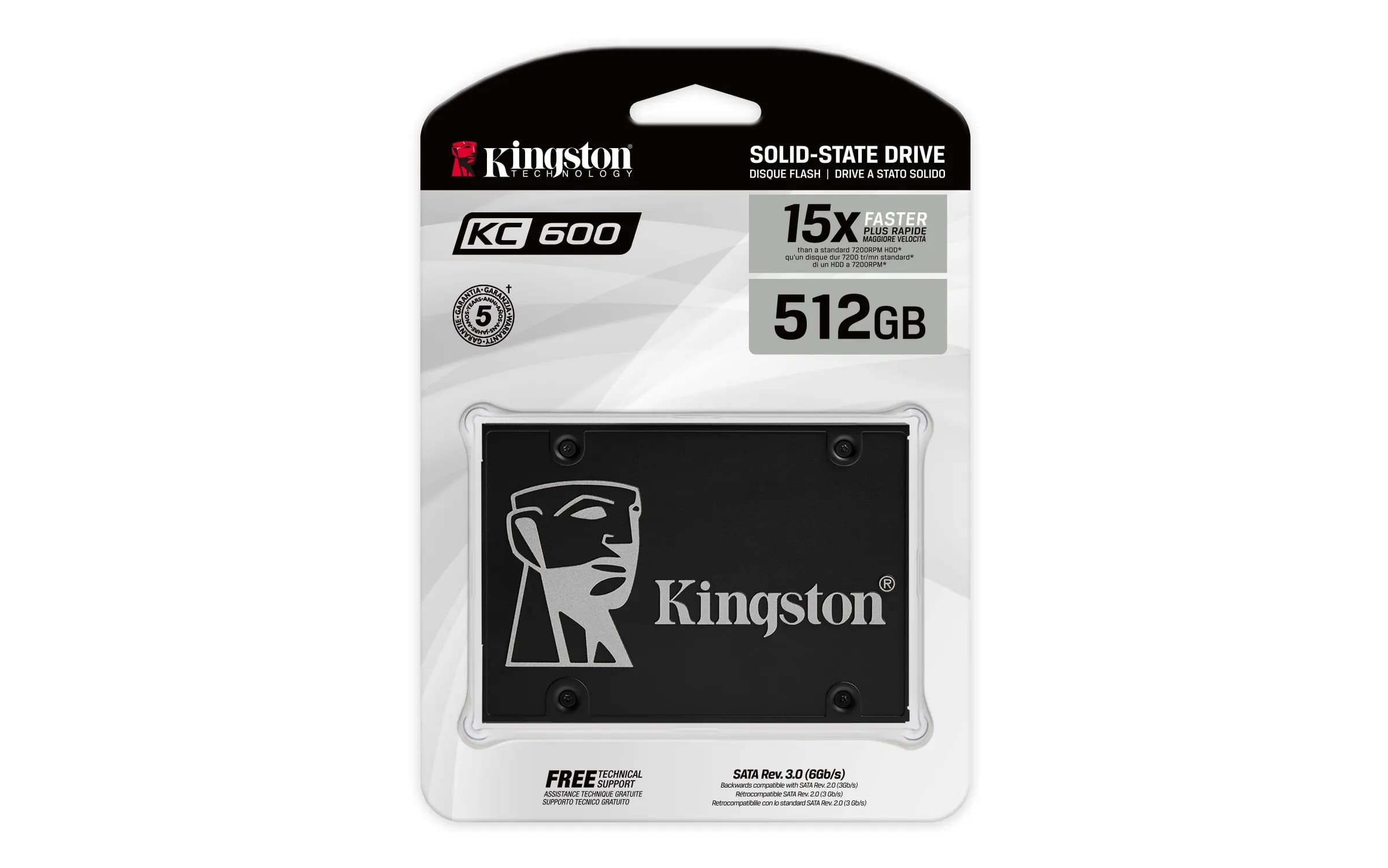 Kingston KC600 512 Gt 2,5"" SATA -SSD-levy