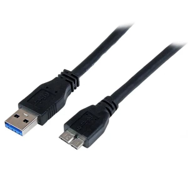 StarTech USB 3.2 Gen 1 USB-A – Micro-B -kaapeli, 1 m, musta