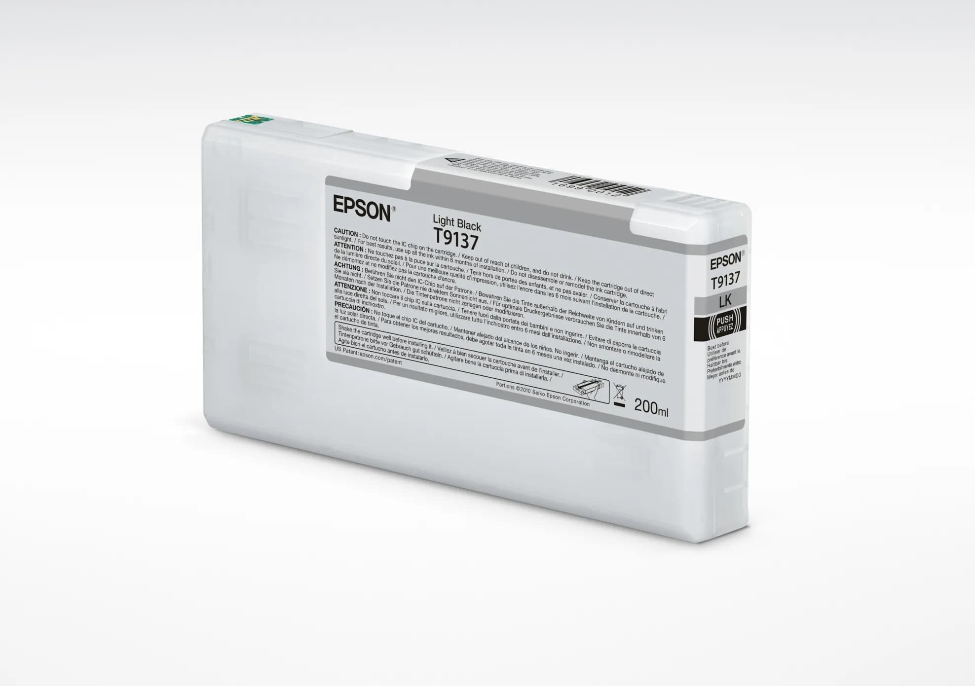 Epson T9137-mustekasetti, 200 ml, vaaleanmusta