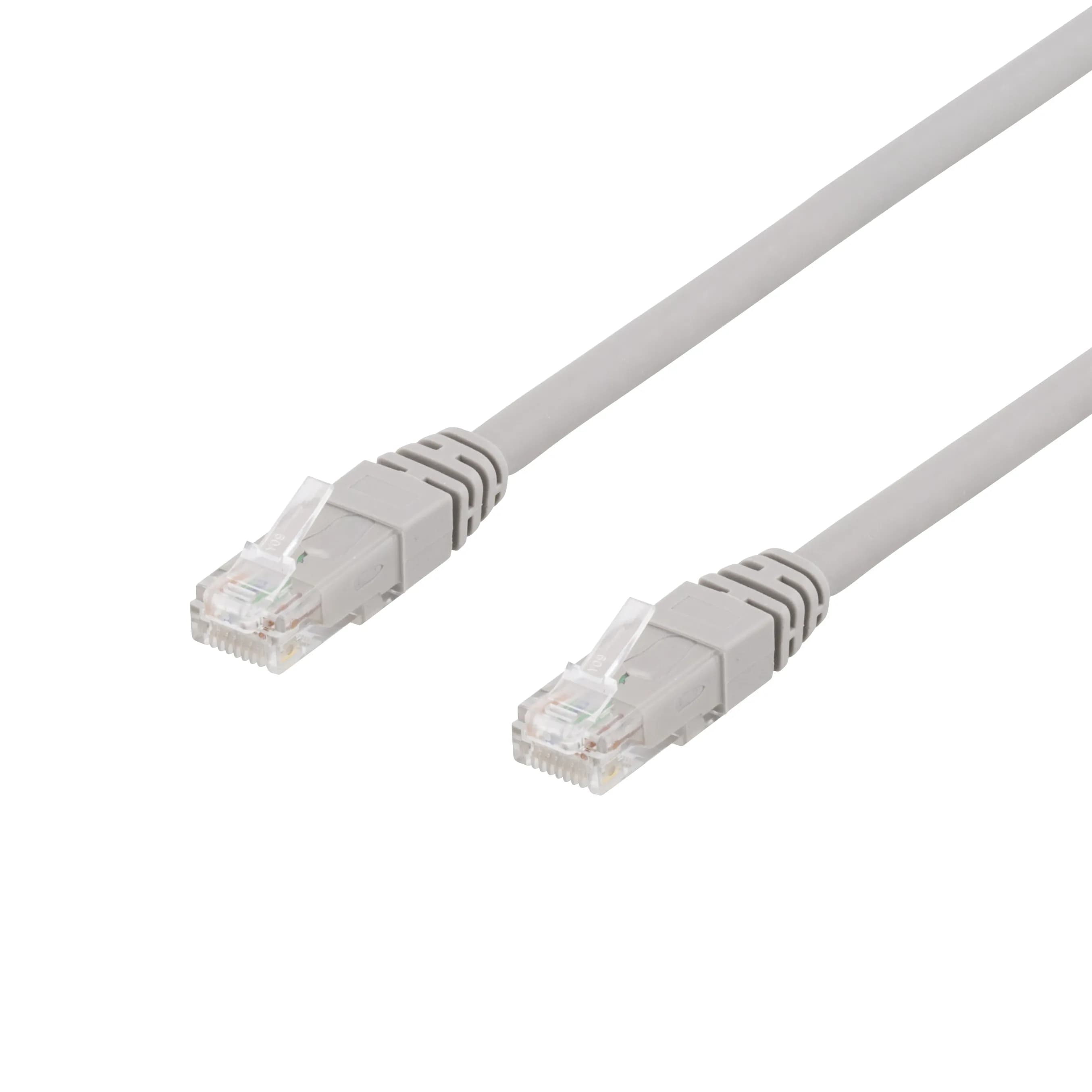 Deltaco Cat6a U/UTP RJ45 15m -verkkokaapeli, harmaa