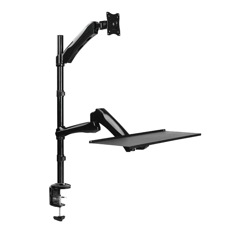 LogiLink BP0030-työasema yhdelle näytölle 13-27"", kaasujousella, 9 kg, musta