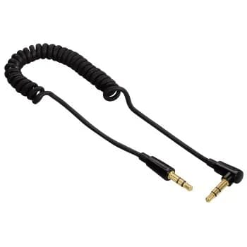 Hama Flexi-Slim 3,5 mm kulma kullattu -audiokaapeli, 0,75 m, musta