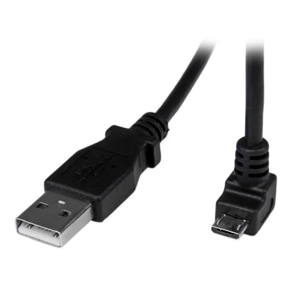 StarTech USB-A – Down Angle Micro USB -kaapeli, 2 m, musta