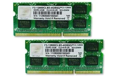 G.SKILL SO-DIMM 4 Gt (2 x 2 Gt) DDR3 1600 MHz, CL9 -muisti